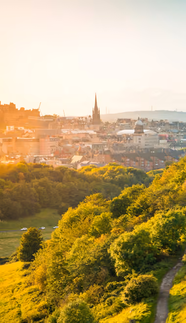 Nature wallpapers: mountains, sunset, Edinburgh, Scotland