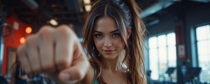 UltraWide 32:9 обои тренировка (3840x1080): фитнес, спортзал, женщина, брюнетка