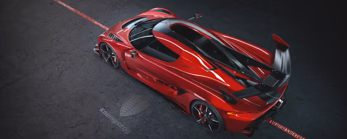 UltraWide 21:9 обои трасса (2560x1080): Koenigsegg Jesko, спойлер, карбон, суперкар