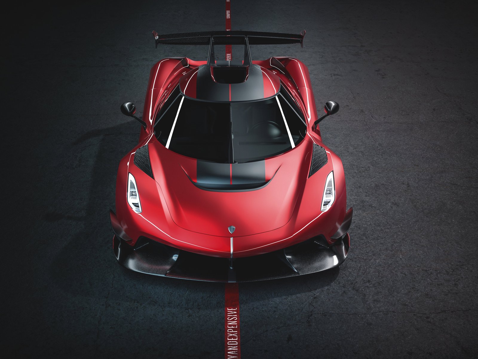 Red Koenigsegg Jesko Front View - UXGA wallpapers in 1600x1200 resolution