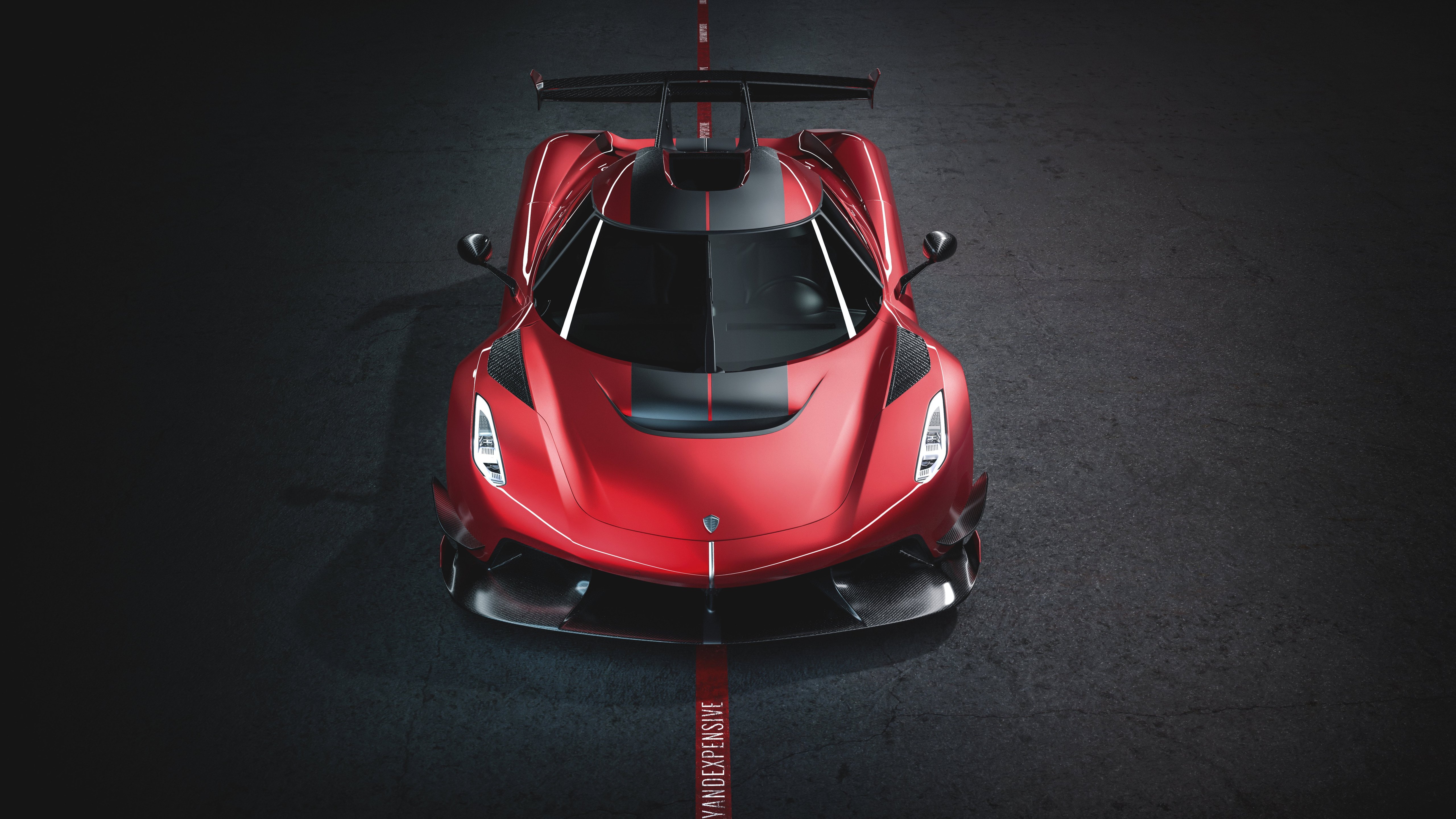 Red Koenigsegg Jesko Front View - 5K wallpapers in 5120x2880 resolution
