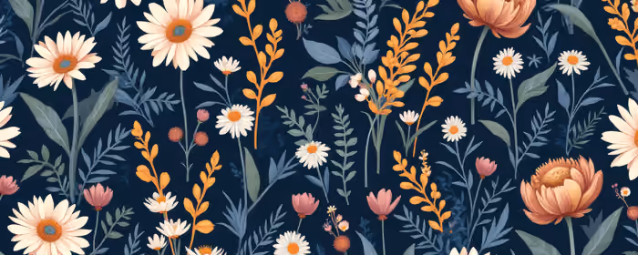 UltraWide 21:9 wallpapers (2560x1080): flowers, chamomiles, arrangement, garden