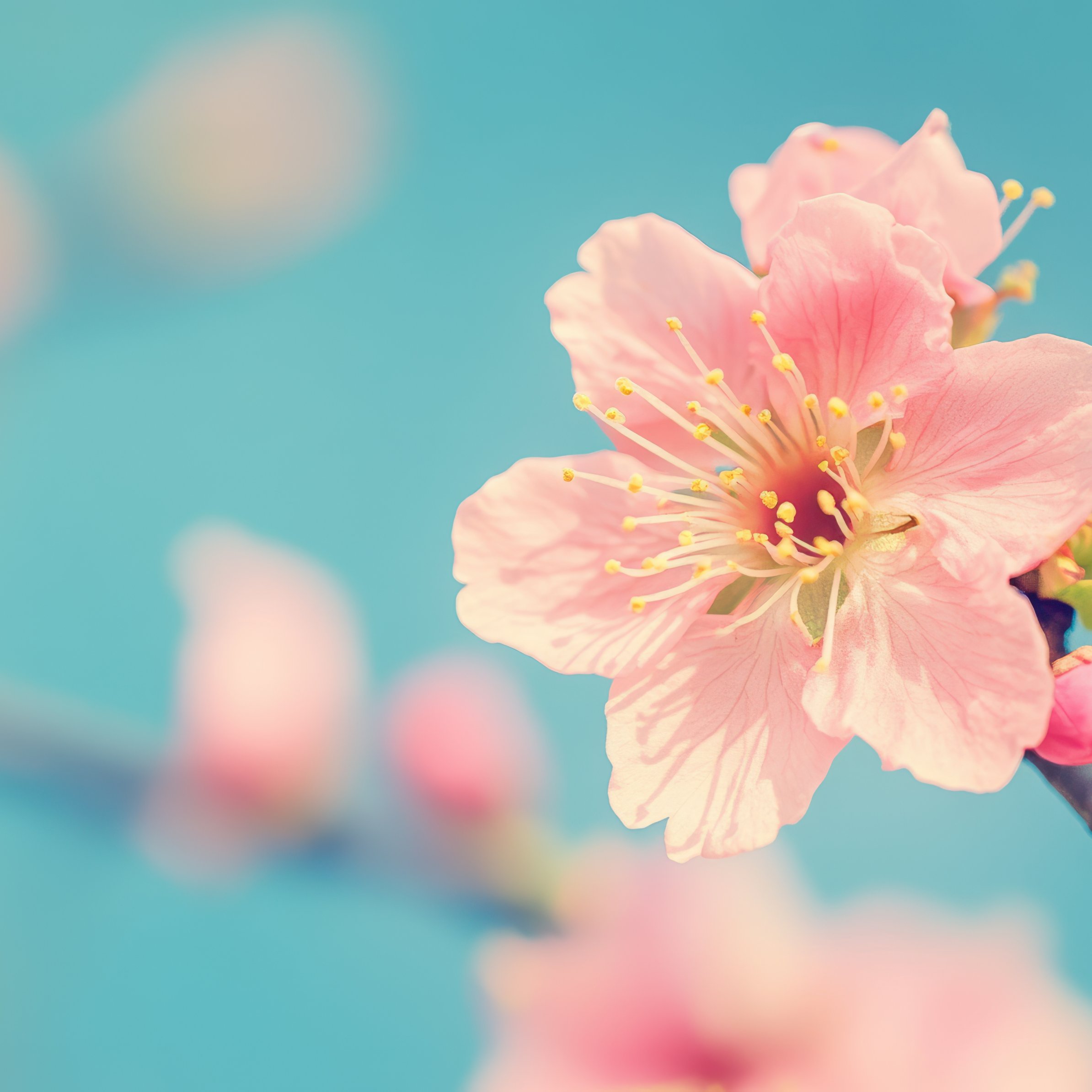 Pink sakura in the macro - Wallpapers for iPad Pro 11″ in 2388x2388 resolution