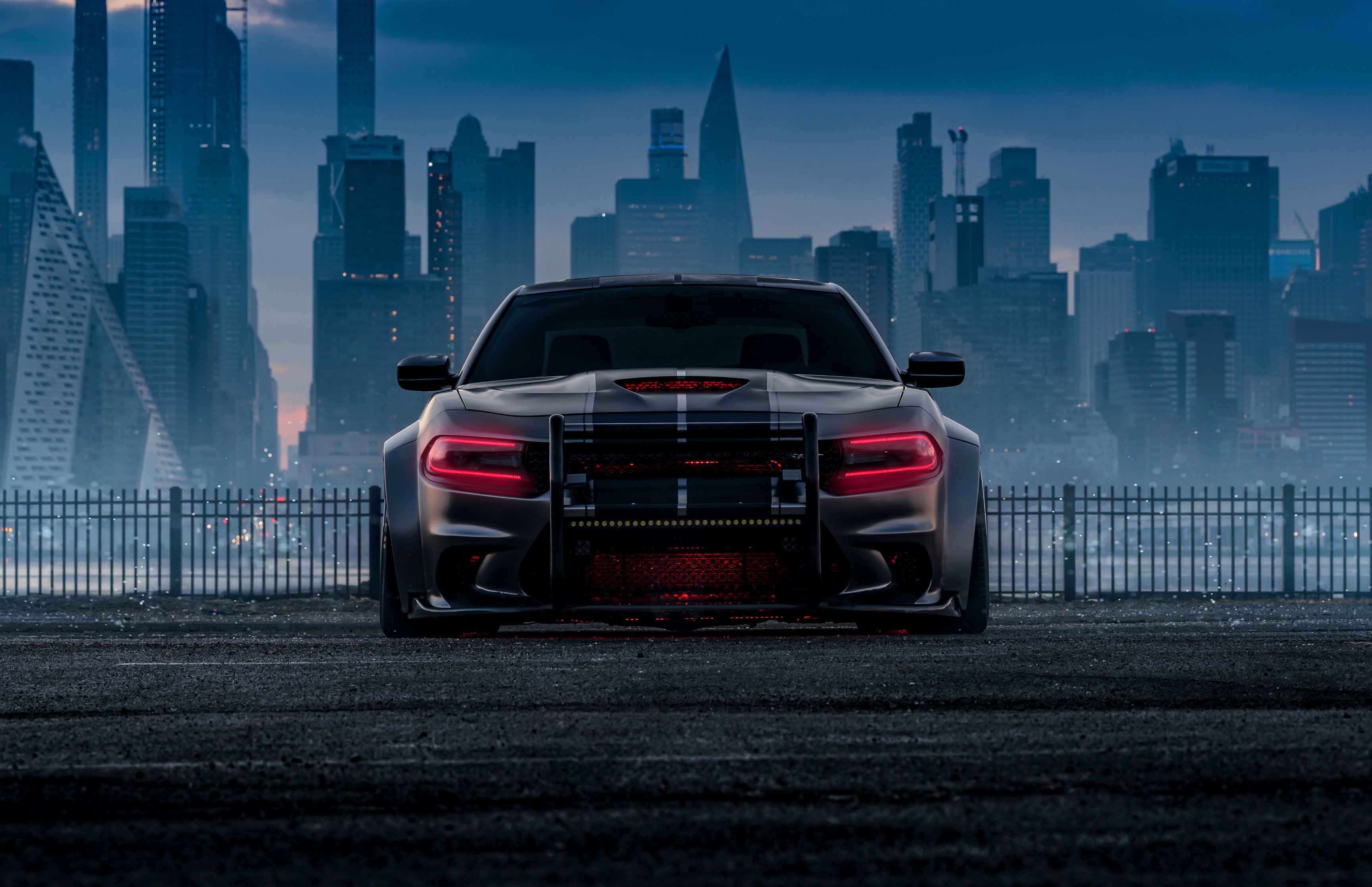 Dodge Charger Hellcat with Red LED Headlights - Wallpapers for Apple MacBook 16.2″ in 3456x2234 resolution