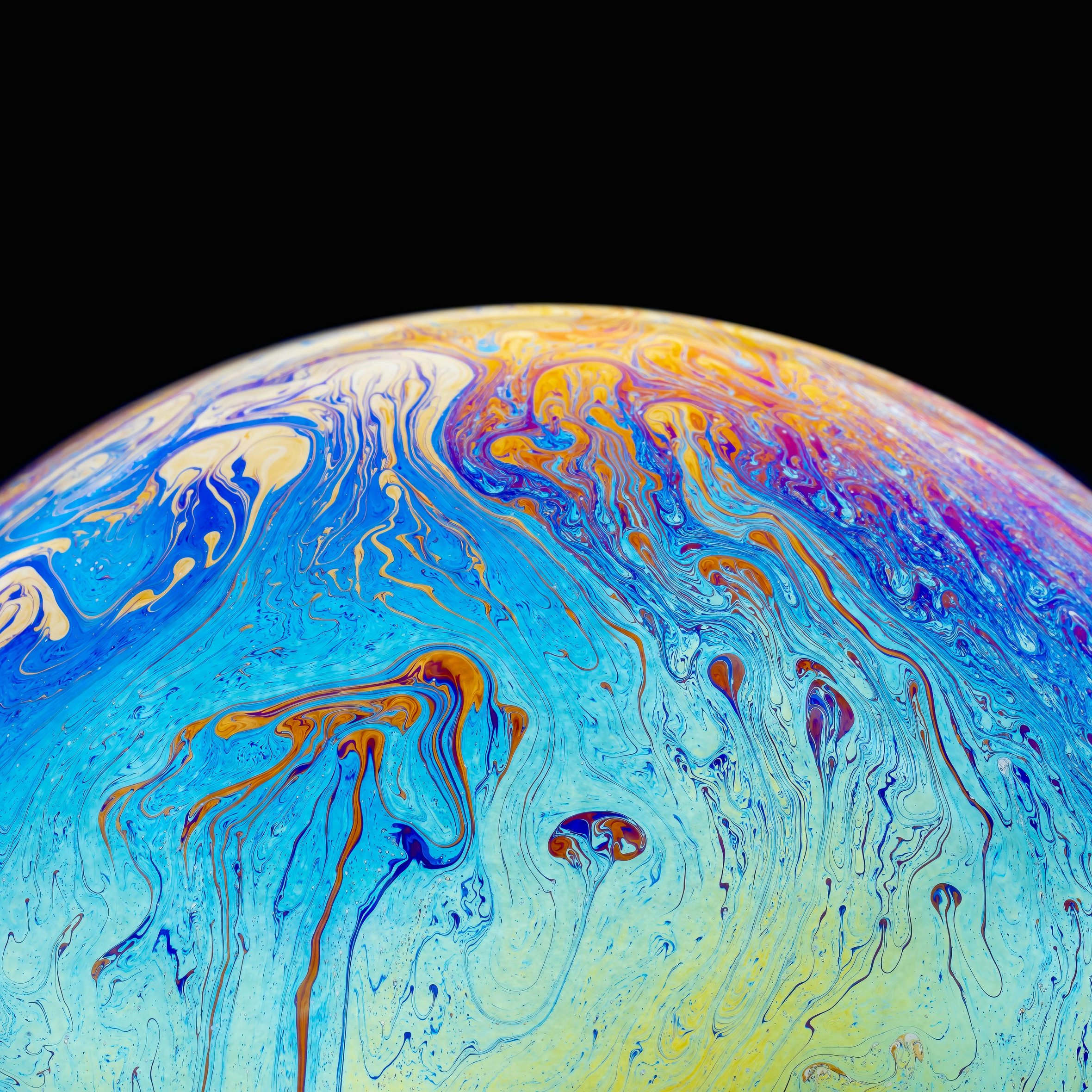 Soap Bubble Planet Texture - Wallpapers for iPad Air 10.9″ in 2360x2360 resolution