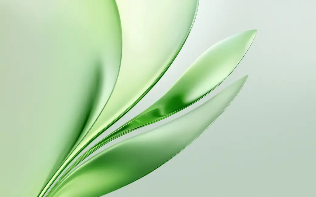 Green Abstract Minimal Layers — desktop and phone wallpaper, free download