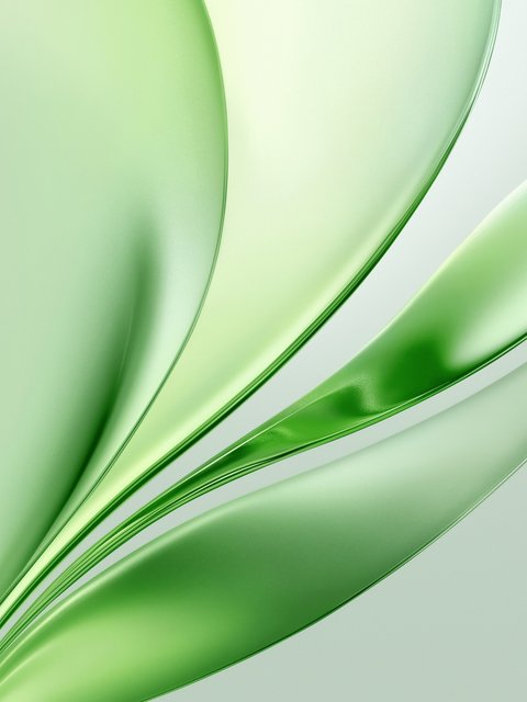 Green Abstract Minimal Layers - Wallpapers for HTC/BlackBerry in 480x640 resolution