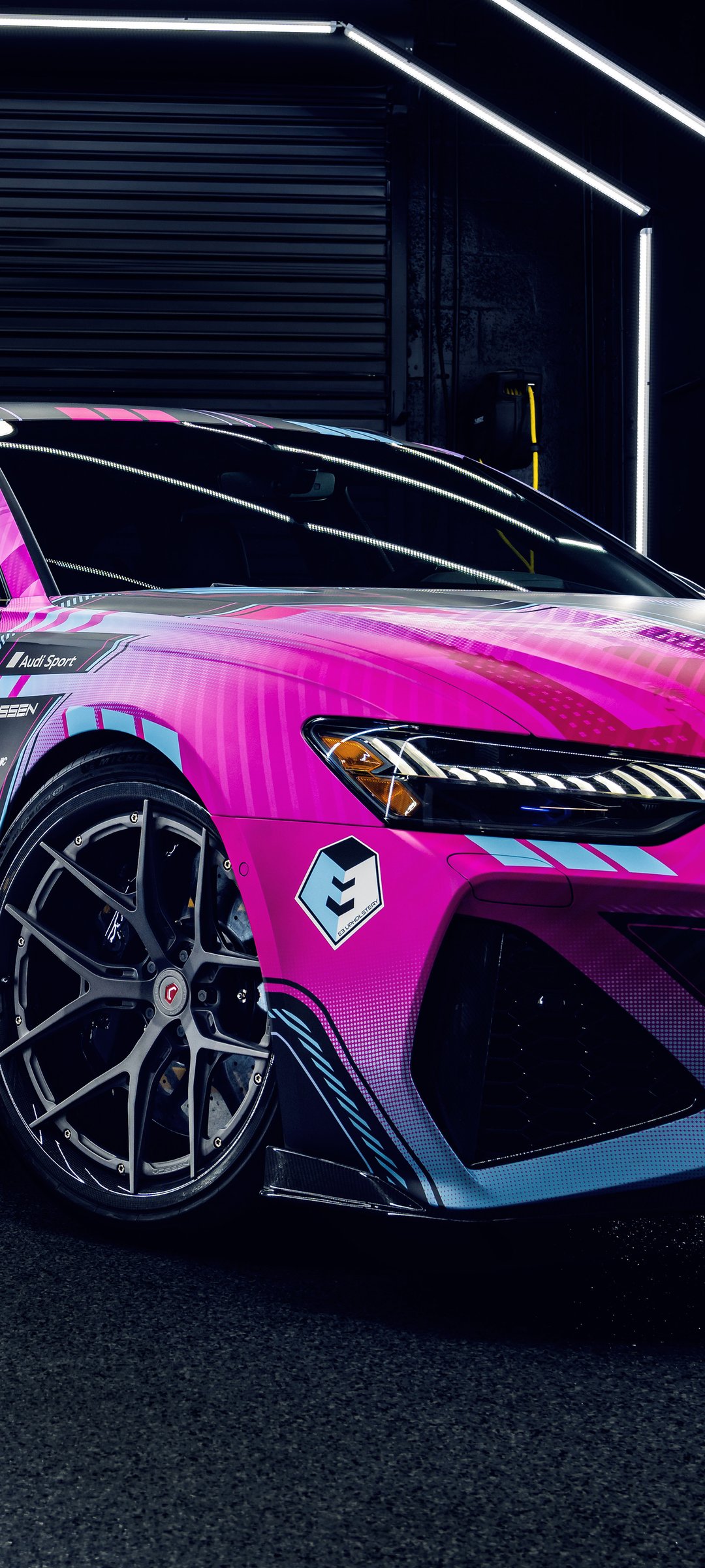 Audi RS 6 C8 in pink PPF - Wallpapers for Samsung Galaxy M55, POCO M4/X4/X5, Xiaomi Redmi 12/13/Note 13/Note 14/Note 14S in 1080x2400 resolution