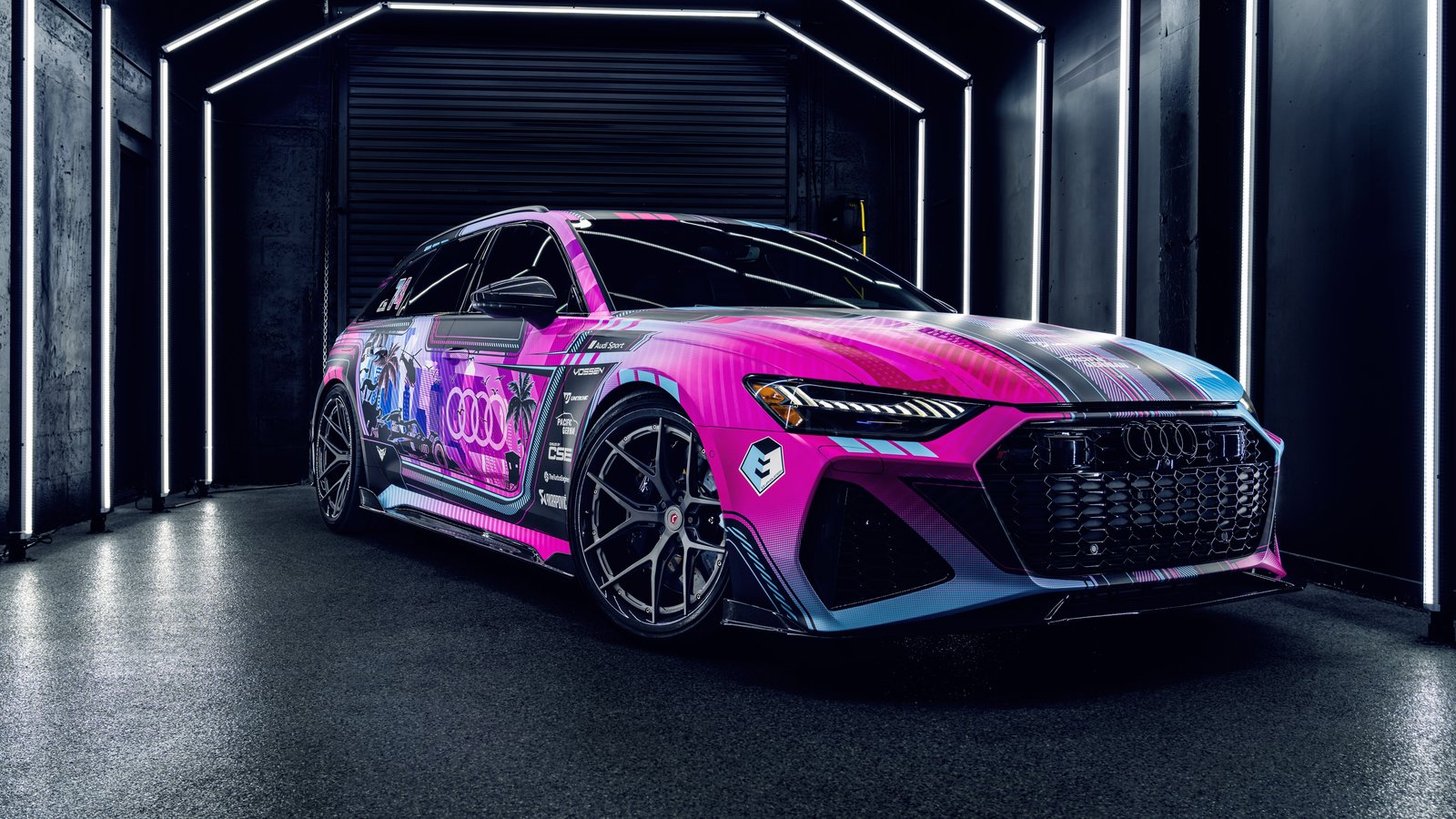 Audi RS 6 C8 in pink PPF - wXGA++ wallpapers in 1600x900 resolution