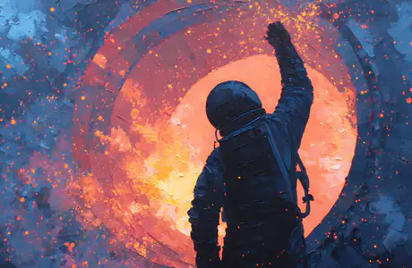Microsoft Surface 12.4″ circle wallpapers (1536x1024): painting, astronaut, spacesuit, helmet