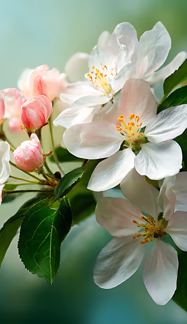 Stamens Wallpapers for Samsung Galaxy Z Fold4/Z Fold5/Z Fold6 (1812x2176): apple tree, spring, flowers, branch