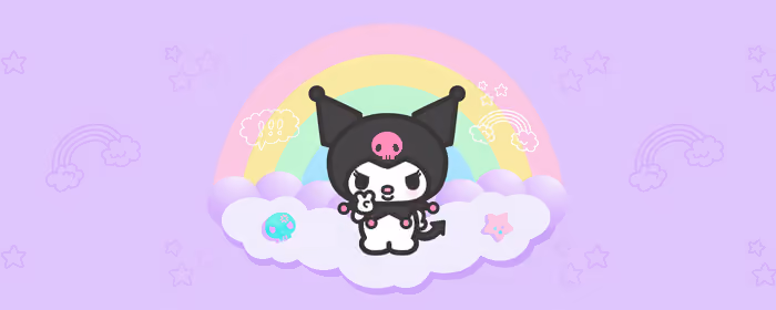 Обои аниме: Куроми, Onegai My Melody, радуга, облака