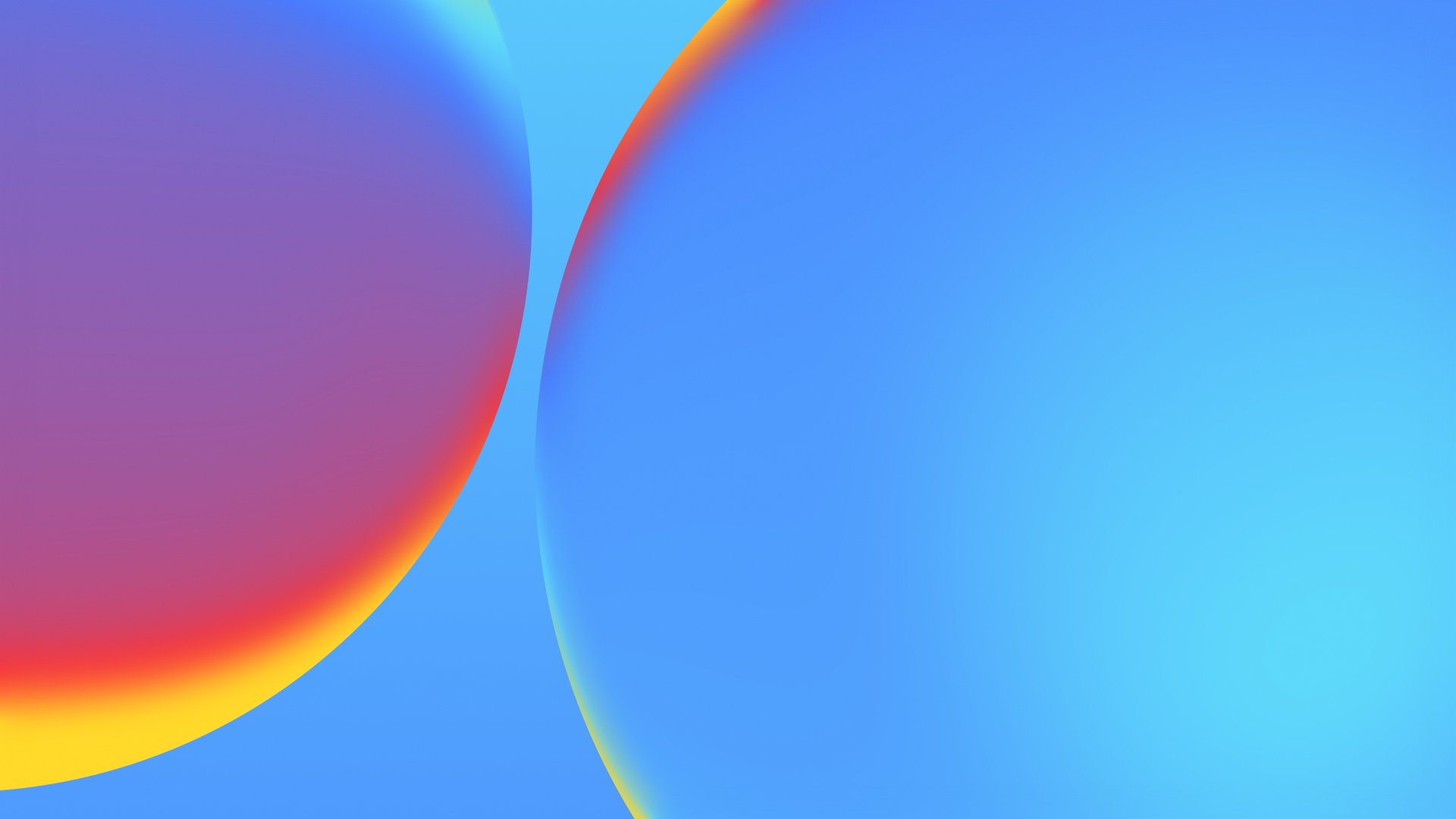 Minimalism with two colored bubbles - Full HD wallpapers in 1920x1080 resolution