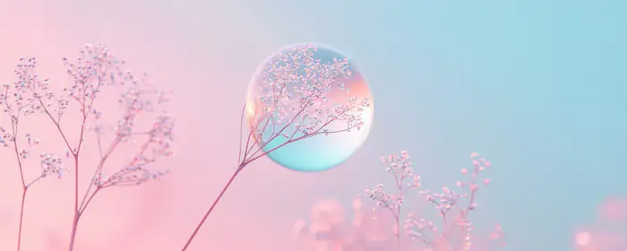 Обои природа: небо, капли, ветка, цветы