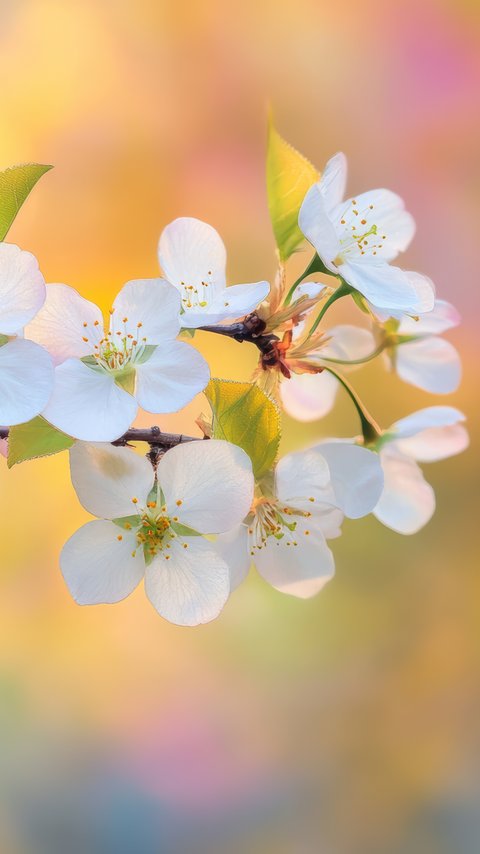 White Cherry Blossom Branch - Wallpapers for LG/ASUS in 480x854 resolution