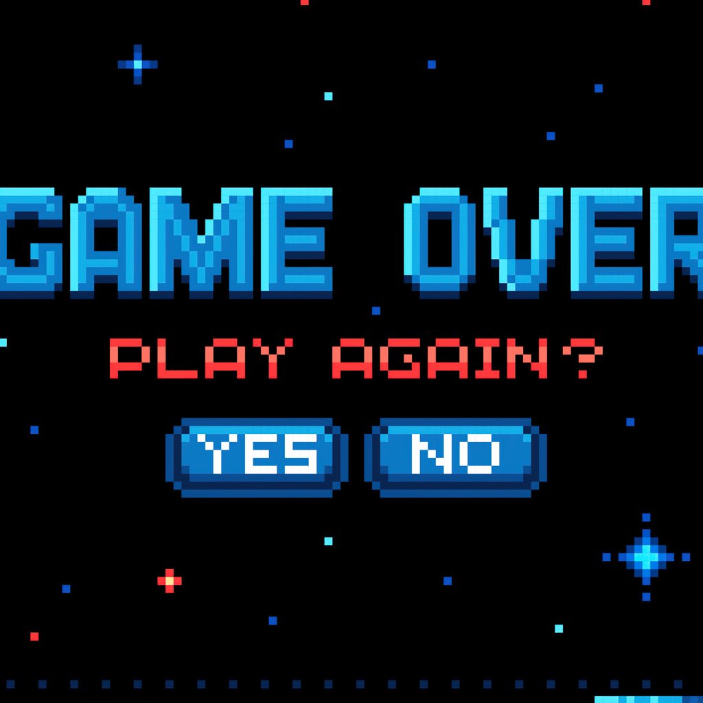 Game Over pixel game - Wallpapers for Apple iPad 1 in 1024x1024 resolution