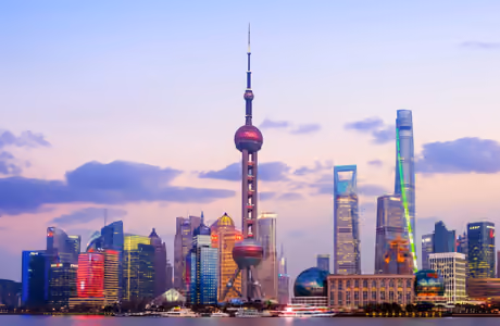 City wallpapers: Shanghai, China, skyscrapers, downtown