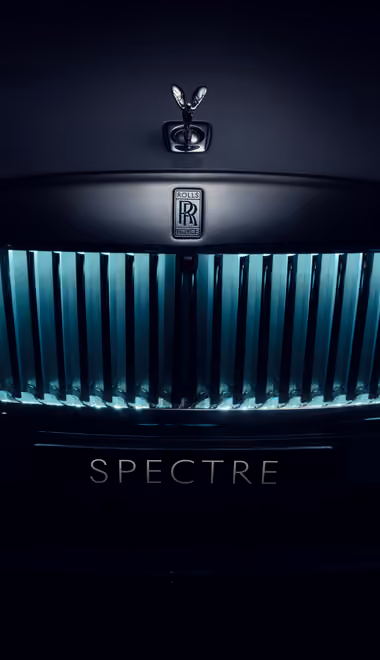 Обои машины: Rolls-Royce Spectre, Дух экстаза, люксовая машина, электромобиль