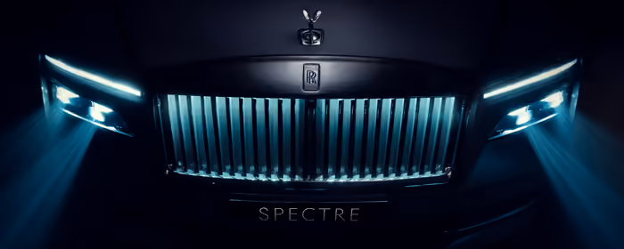 UltraWide 21:9 wallpapers (2560x1080): Rolls-Royce Spectre, Spirit of Ecstasy, luxury car, electric vehicle