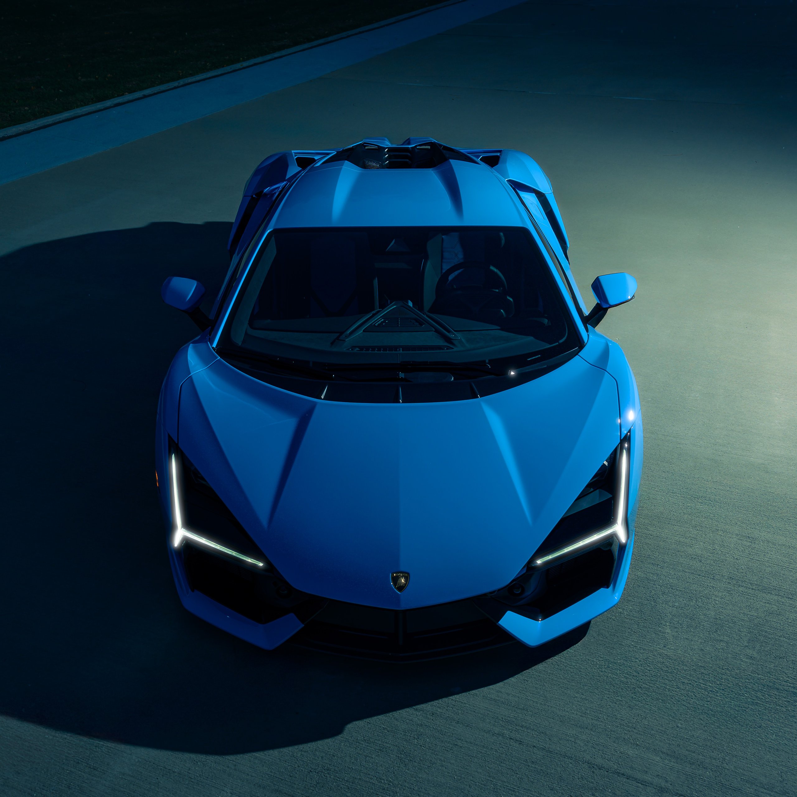 Blue Lamborghini Revuelto Front View - Wallpapers for Samsung Galaxy Tab S9 FE+/Tab S11, Xiaomi Pad 5, Redmi Pad 2 Pro, POCO Pad in 2560x2560 resolution