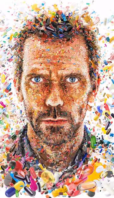 Mosaic Wallpapers for Xiaomi Redmi 10C/C40/C51, Samsung Galaxy A12/A02s/A03/M12 (720x1600): Dr. House, mosaic, pills, medicine