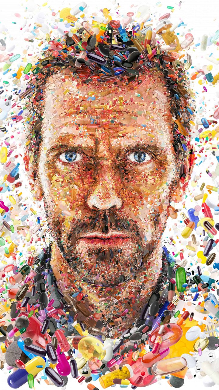 Dr House Mosaic Portrait - Wallpapers for Samsung/LG in 720x1280 resolution