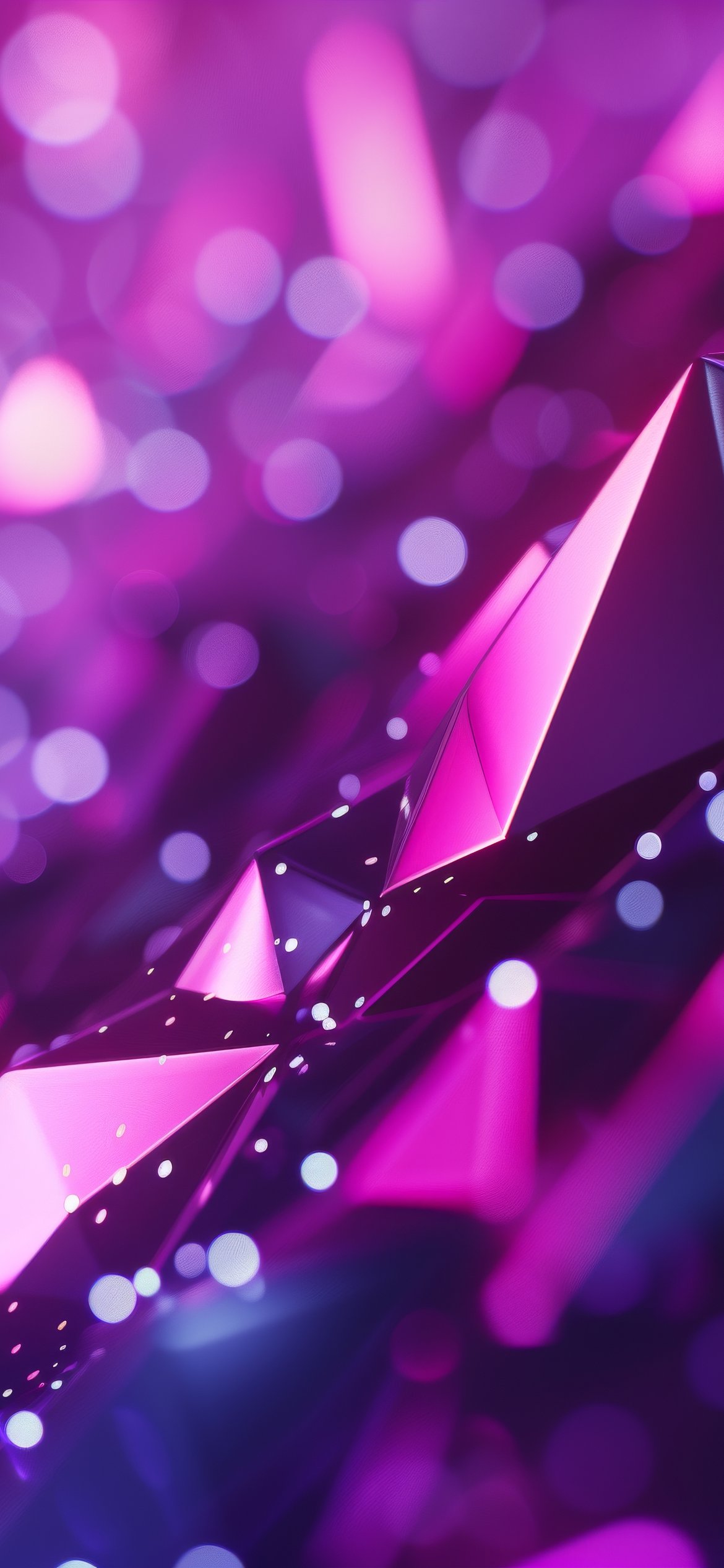 Purple crystals with glitter - Wallpapers for iPhone 12 Pro/13 Pro/14 in 1170x2532 resolution