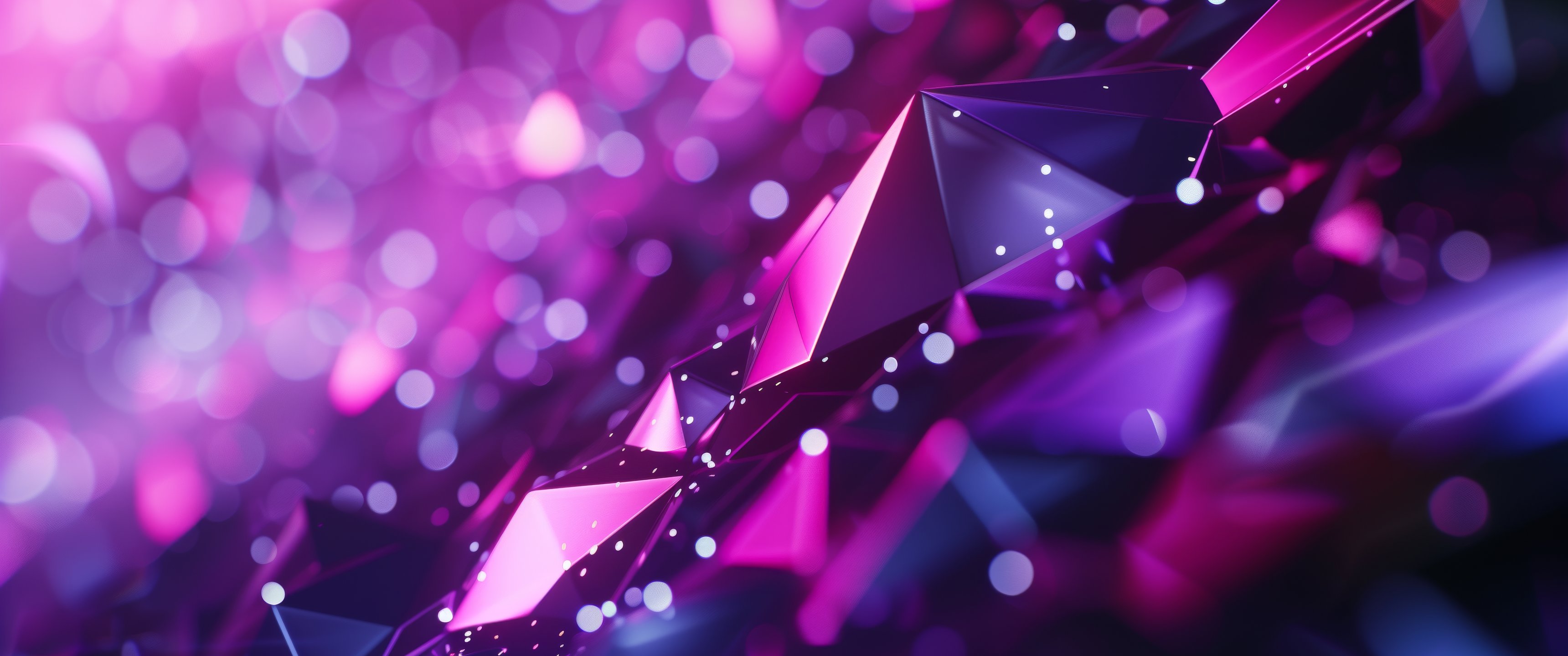 Purple crystals with glitter - UltraWide 21:9 wallpapers in 3440x1440 resolution