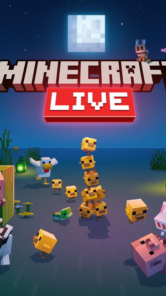 Ночь в Minecraft Live - Обои для Samsung, HTC, Sony в разрешении 540x960