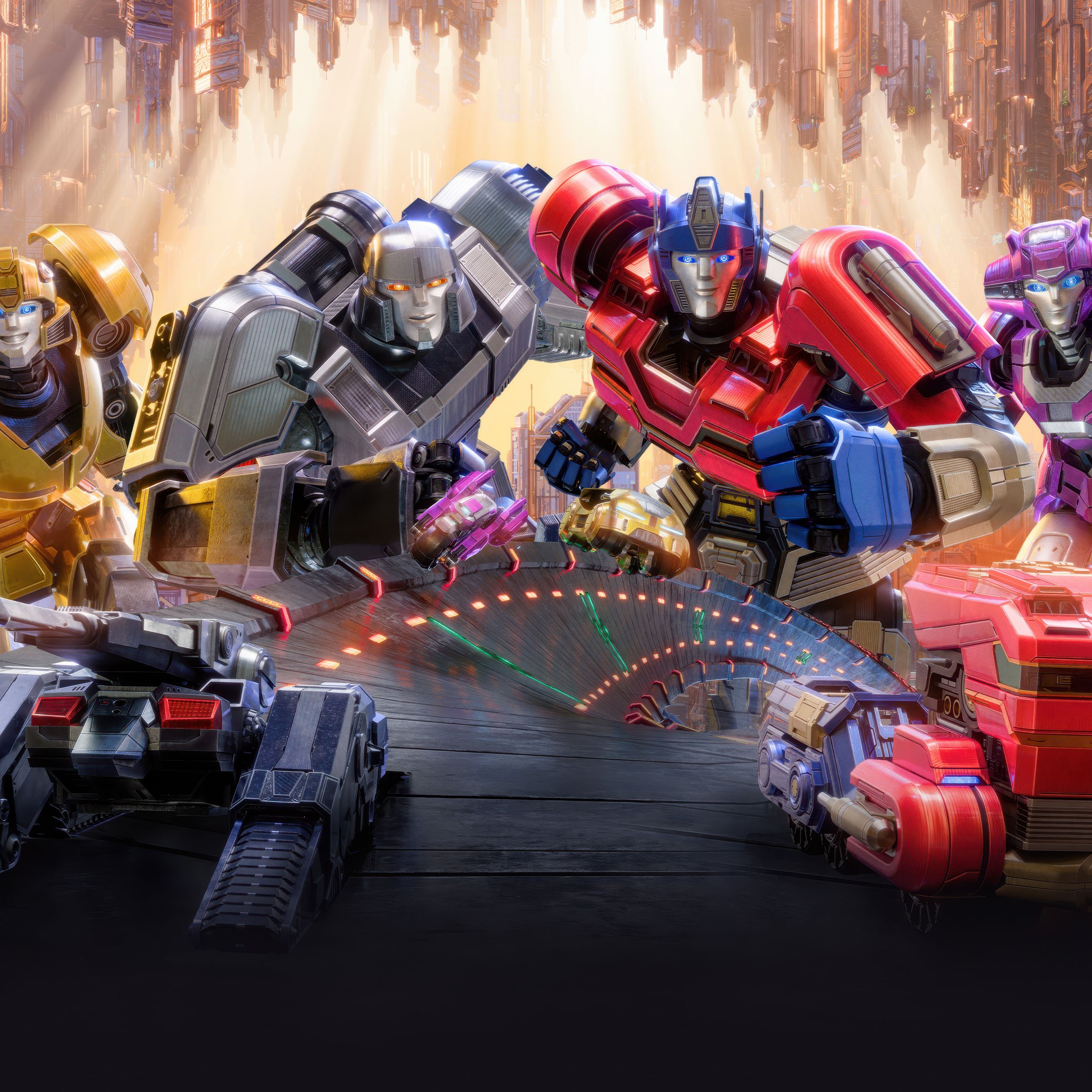 Poster with Transformers One characters - Wallpapers for iPad mini 8.3″ in 2266x2266 resolution