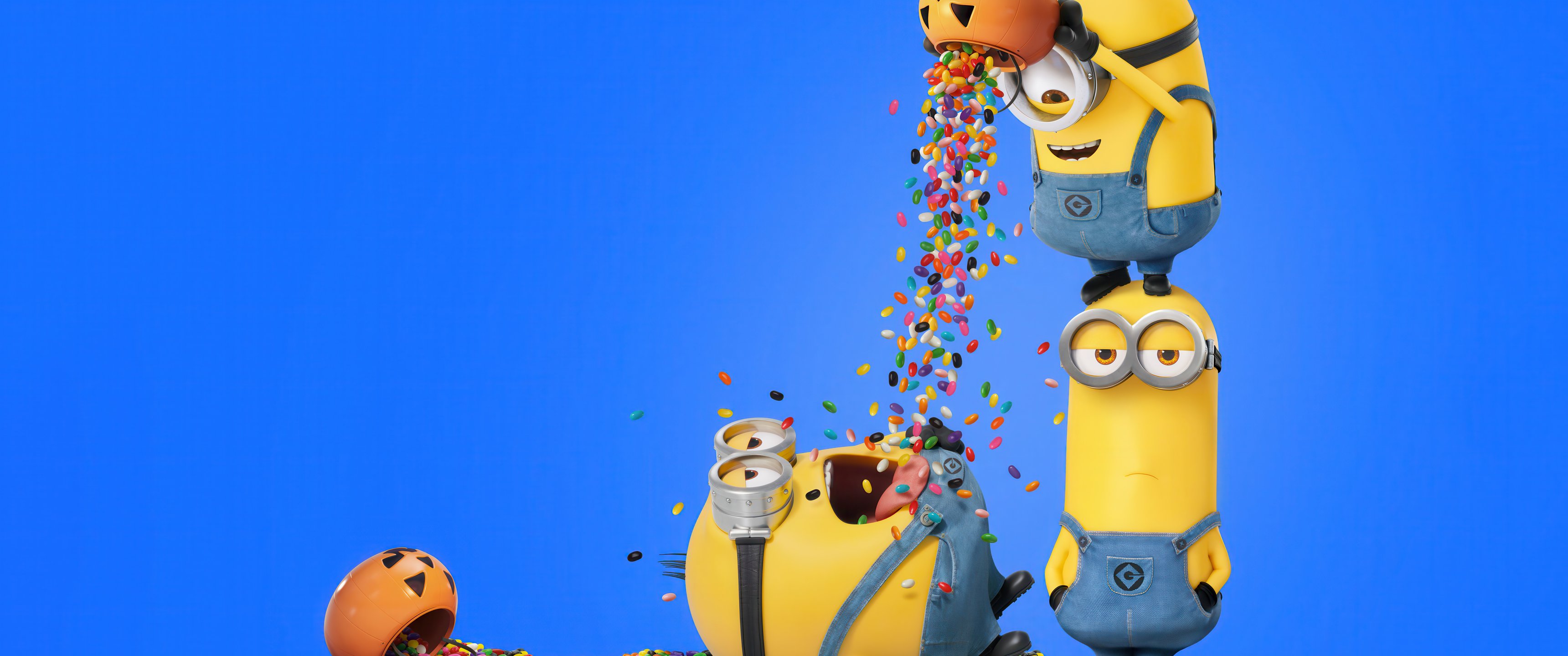 Minions with Candy Fun - UltraWide 21:9 wallpapers in 3440x1440 resolution