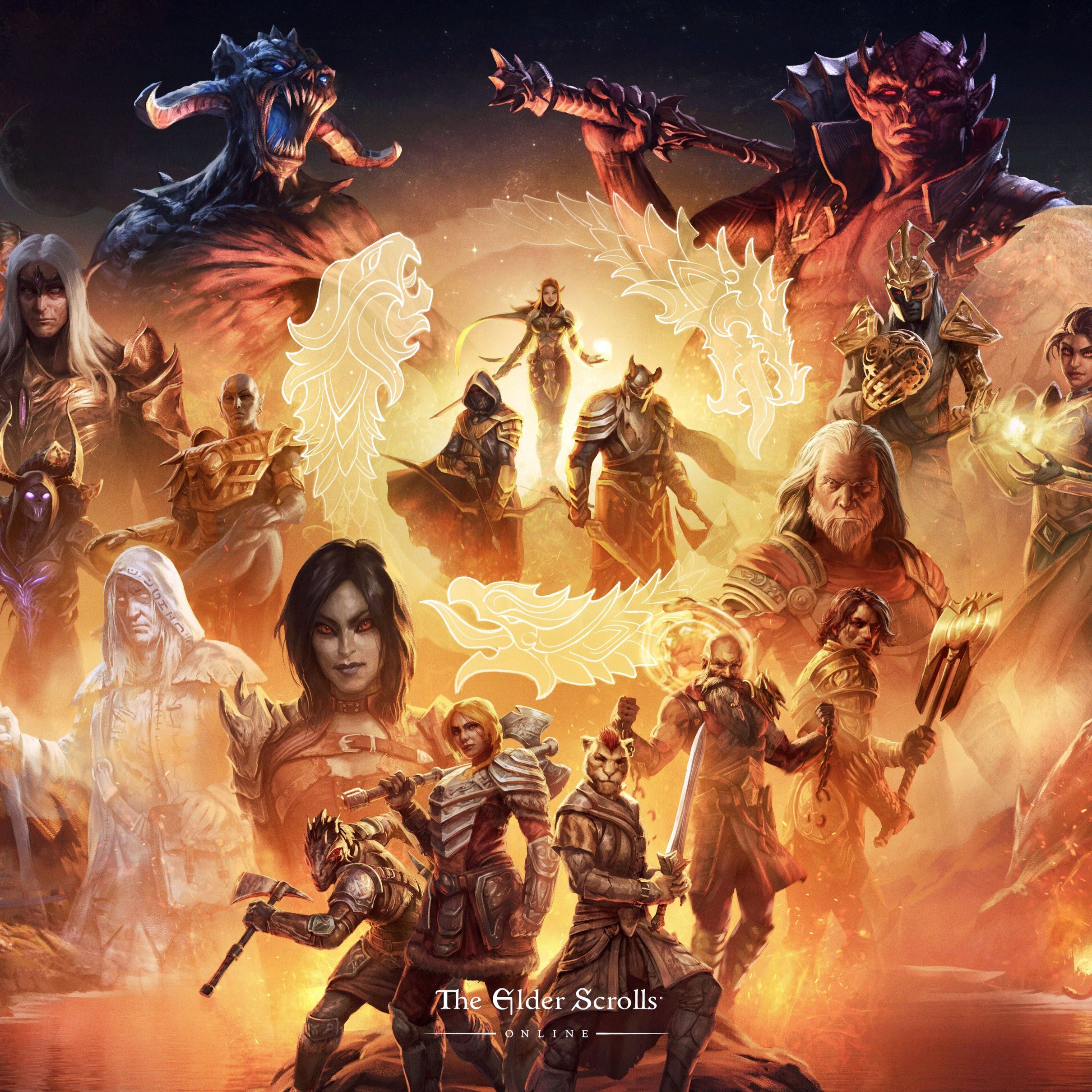 Elder Scrolls 10th Anniversary Poster - Wallpapers for iPad Pro 11″ 2024 in 2420x2420 resolution