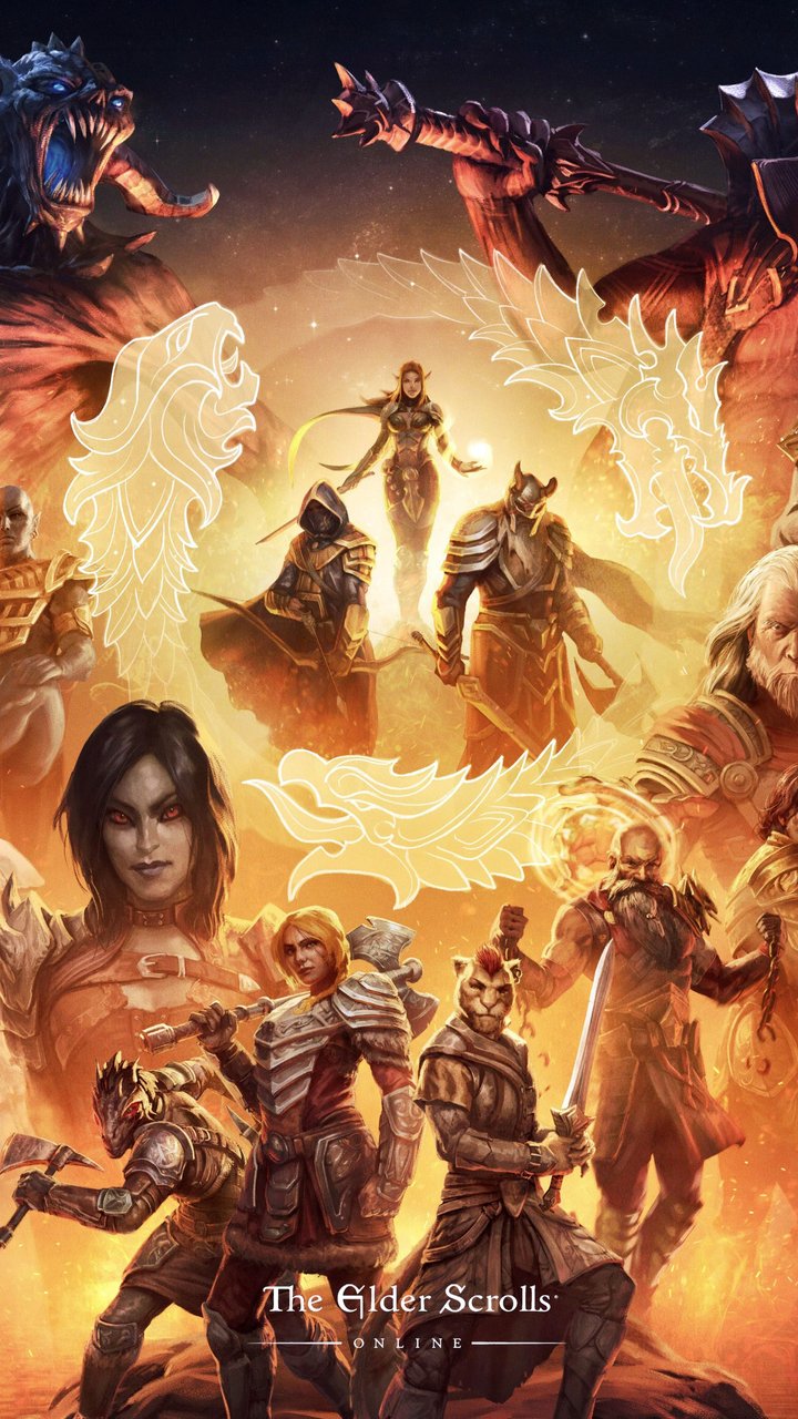 Постер The Elder Scrolls 10th Anniversary - Обои для Samsung/LG в разрешении 720x1280