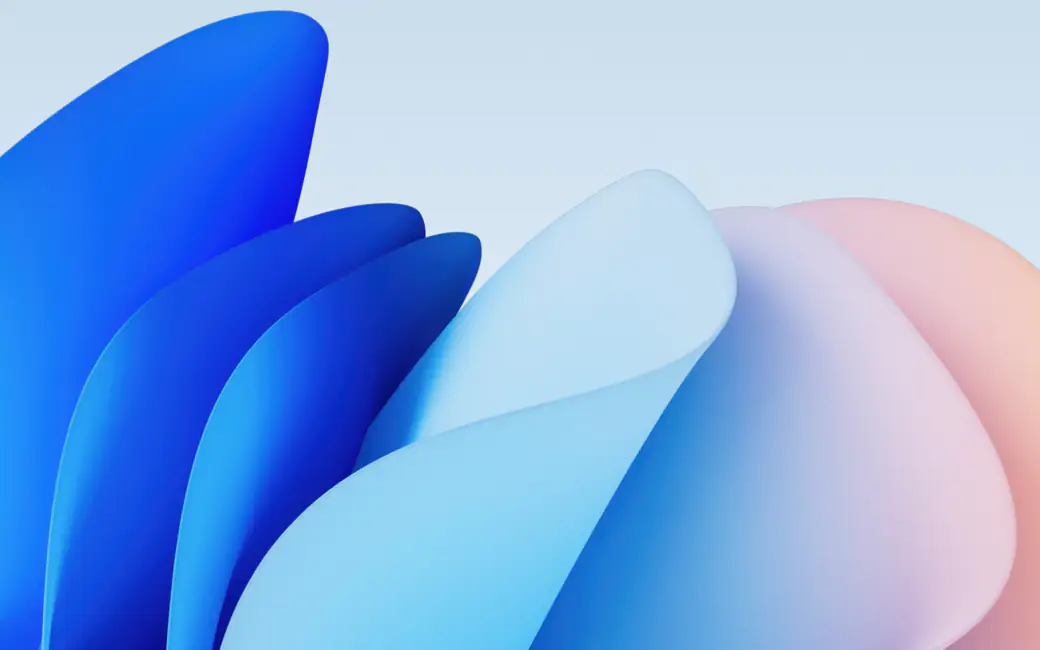 Pastel Gradient Layers with Waves — desktop and phone wallpaper, free download