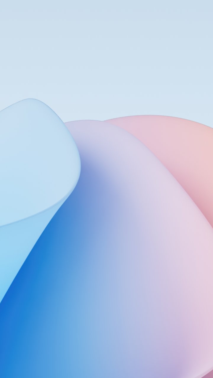 Pastel Gradient Layers with Waves - Wallpapers for Samsung/LG in 720x1280 resolution