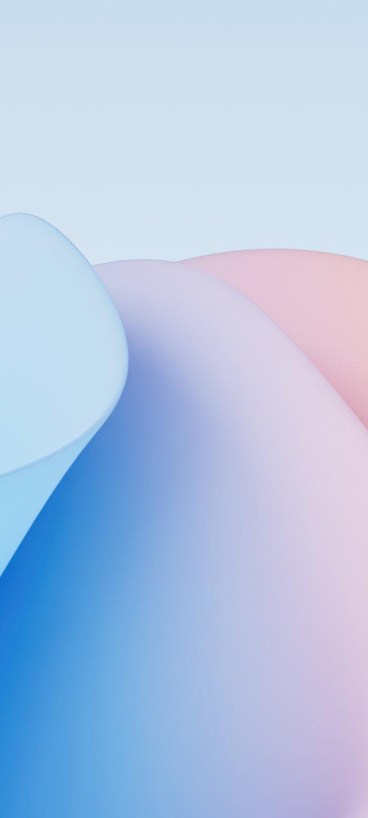 Pastel Gradient Layers with Waves - Wallpapers for Xiaomi Redmi 10C/C40/C51, Samsung Galaxy A12/A02s/A03/M12 in 720x1600 resolution