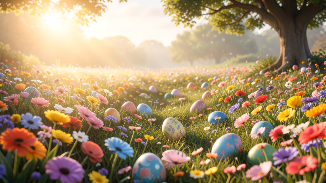 Easter Eggs on a Spring Meadow - Microsoft Surface 12.4″ wallpapers in 1536x1024 resolution