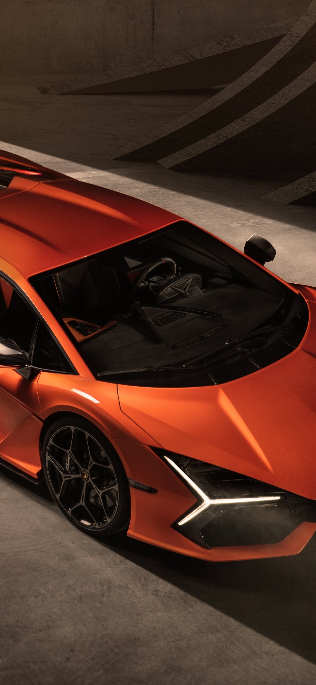 Lamborghini Reventon hypercar on the side - Wallpapers for iPhone 12 mini/13 mini, Samsung Galaxy S24/S24 FE/S25/S25 FE/S26/A55/A56/A35/A26/A16/M15, Xiaomi, Sony Xperia in 1080x2340 resolution