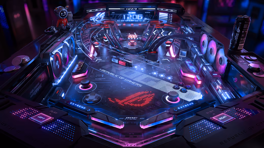 ASUS ROG Neon Pinball Arcade - Wallpapers for Samsung Galaxy Tab in 1920x1920 resolution