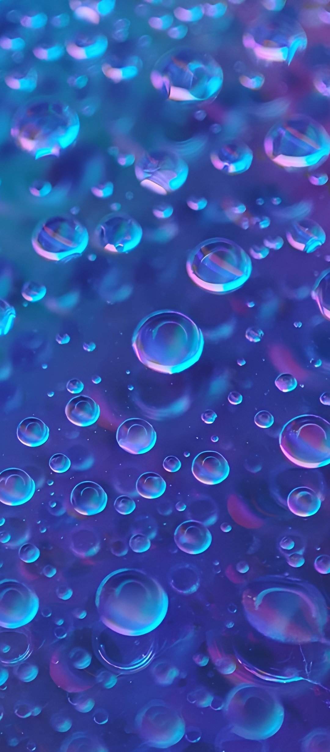 Drops on neon glass - Wallpapers for TECNO/Infinix in 1080x2460 resolution