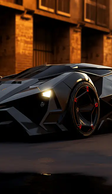 building Wallpapers for Samsung Galaxy Z Fold 2/3 (1768x2208): cyberpunk, hypercar, supercar, sunset
