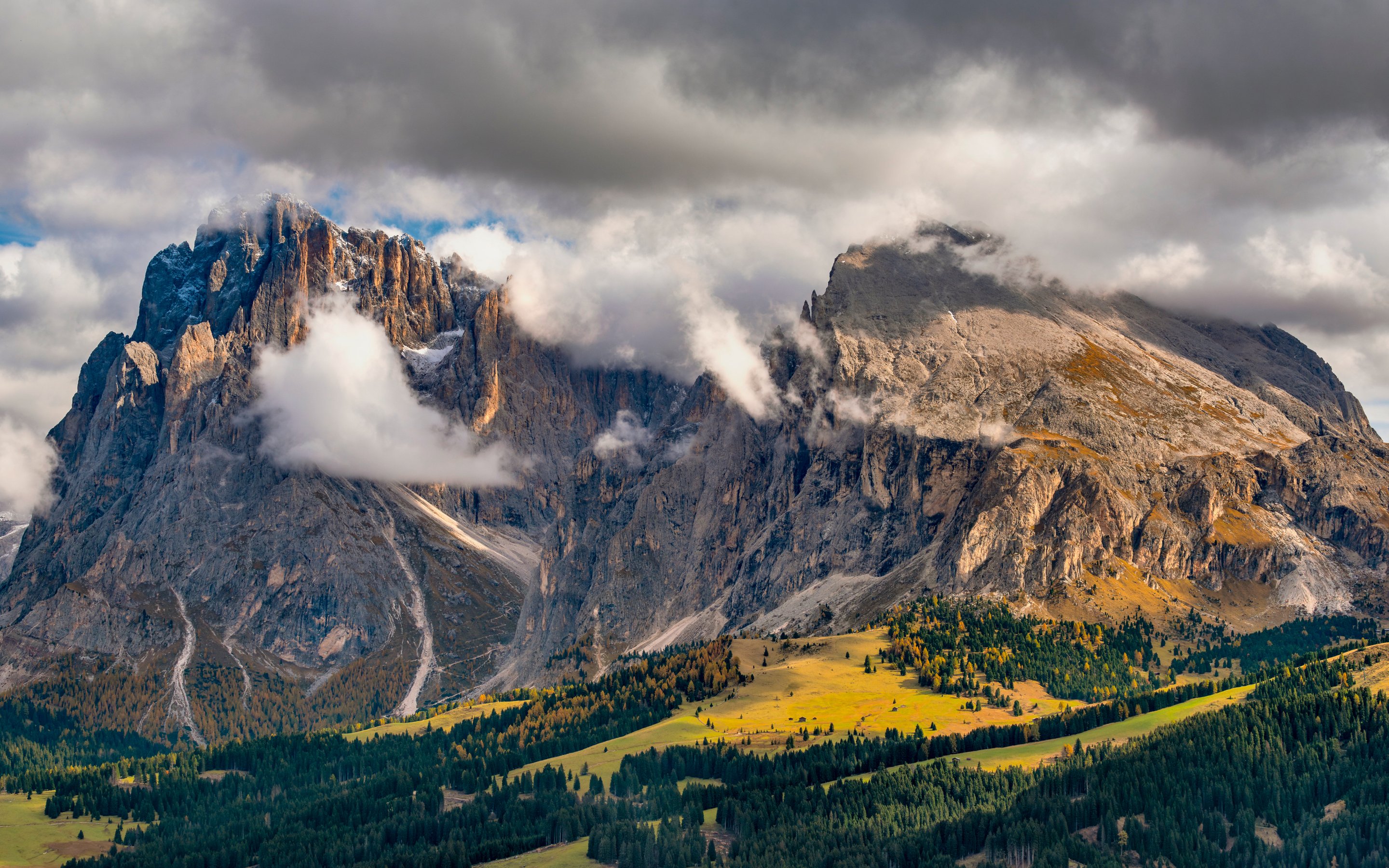 Dolomites Mountains Panorama - Wallpapers for Apple MacBook 15″ in 2880x1800 resolution