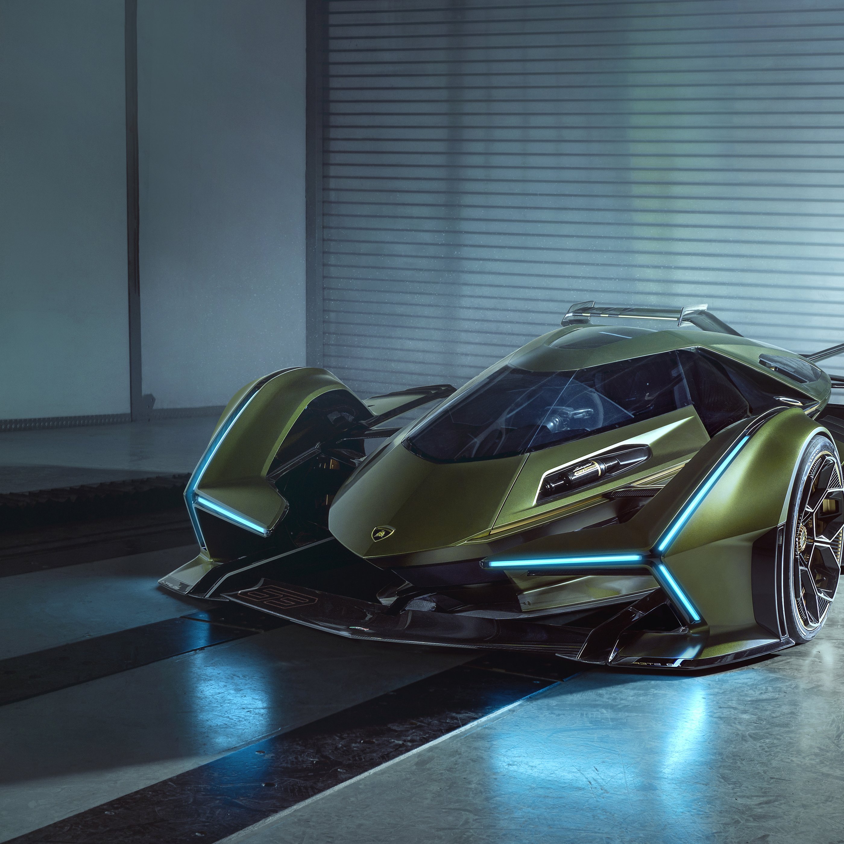 Futuristic Lamborghini Lambo V12 Vision - Wallpapers for Samsung Galaxy Tab S9+ in 2800x2800 resolution