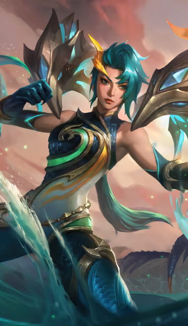 Обои игры: League Of Legends, Кай'Са, зелёные волосы, фантастическое существо