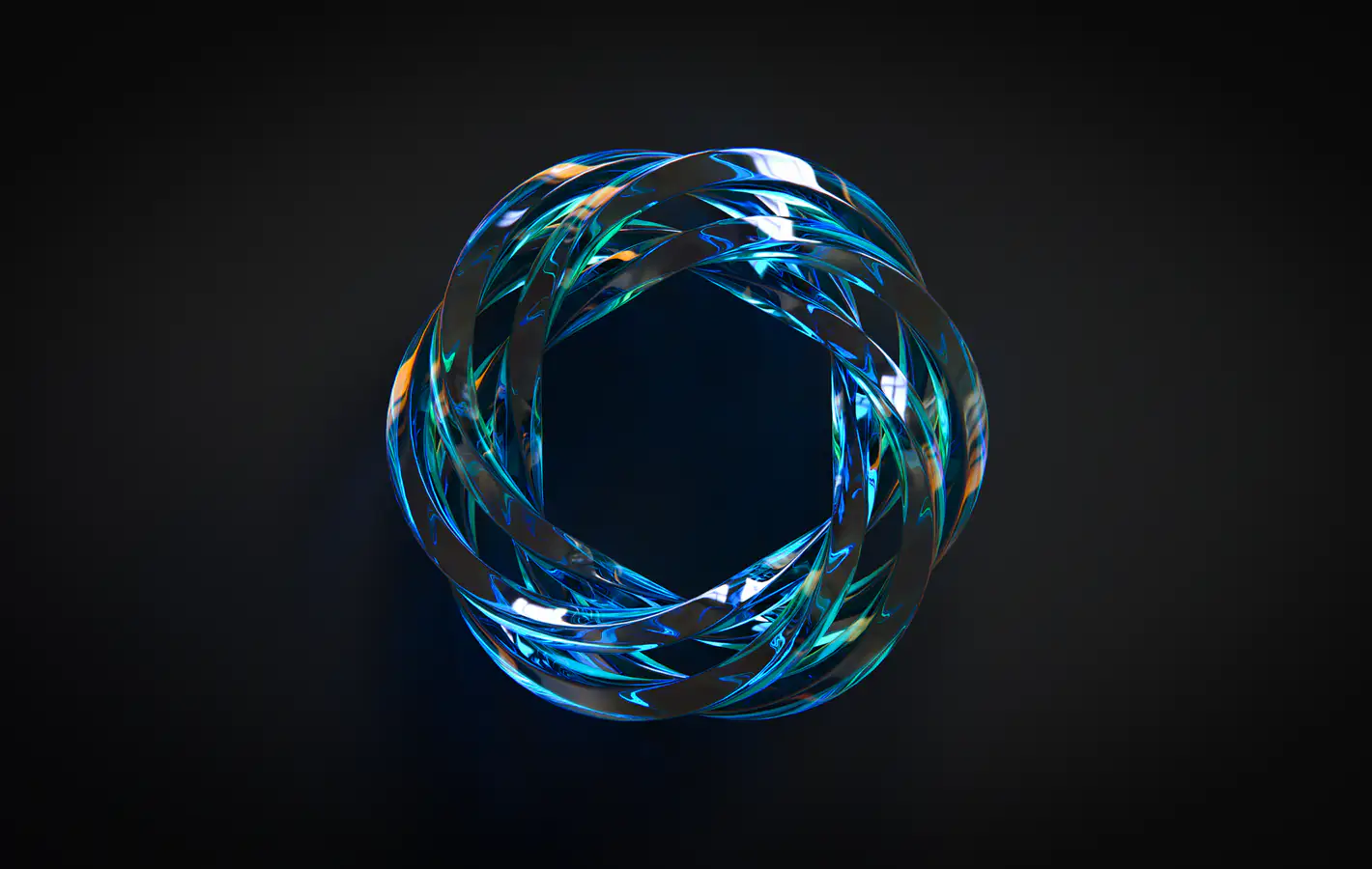 Glass Ring with Spectrum Swirl — desktop and phone wallpaper, free download