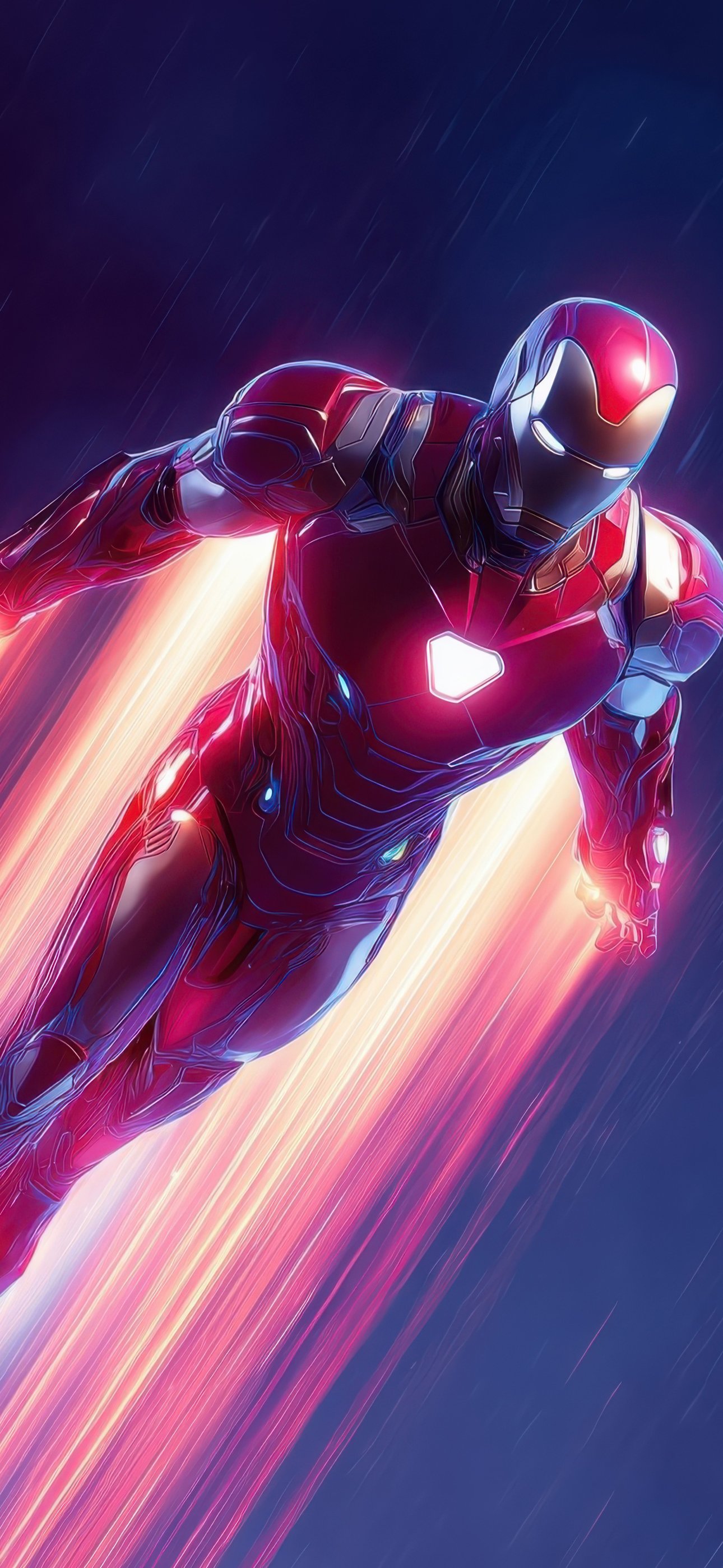 Iron Man Flying in Marvel Armor - Wallpapers for iPhone 15 Pro Max/14 Pro Max in 1290x2796 resolution