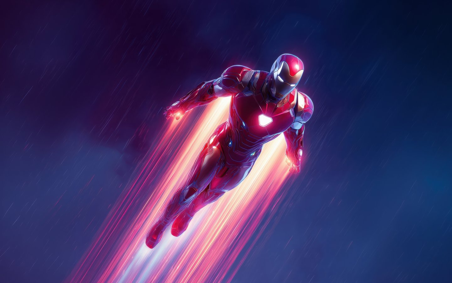 Iron Man Flying in Marvel Armor - WSXGA wallpapers in 1440x900 resolution