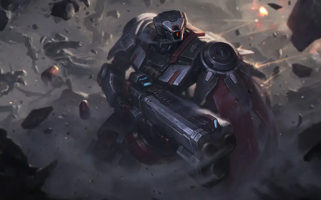 Graves from League Of Legends with weapons — desktop and phone wallpaper, free download