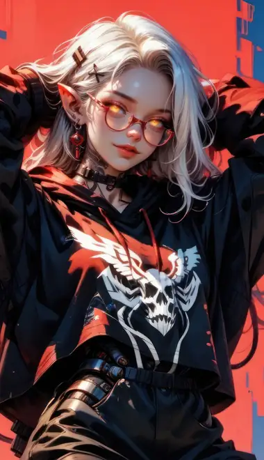 Wallpapers for TECNO/Infinix (1080x2460): anime Girl, blonde, elf, glasses