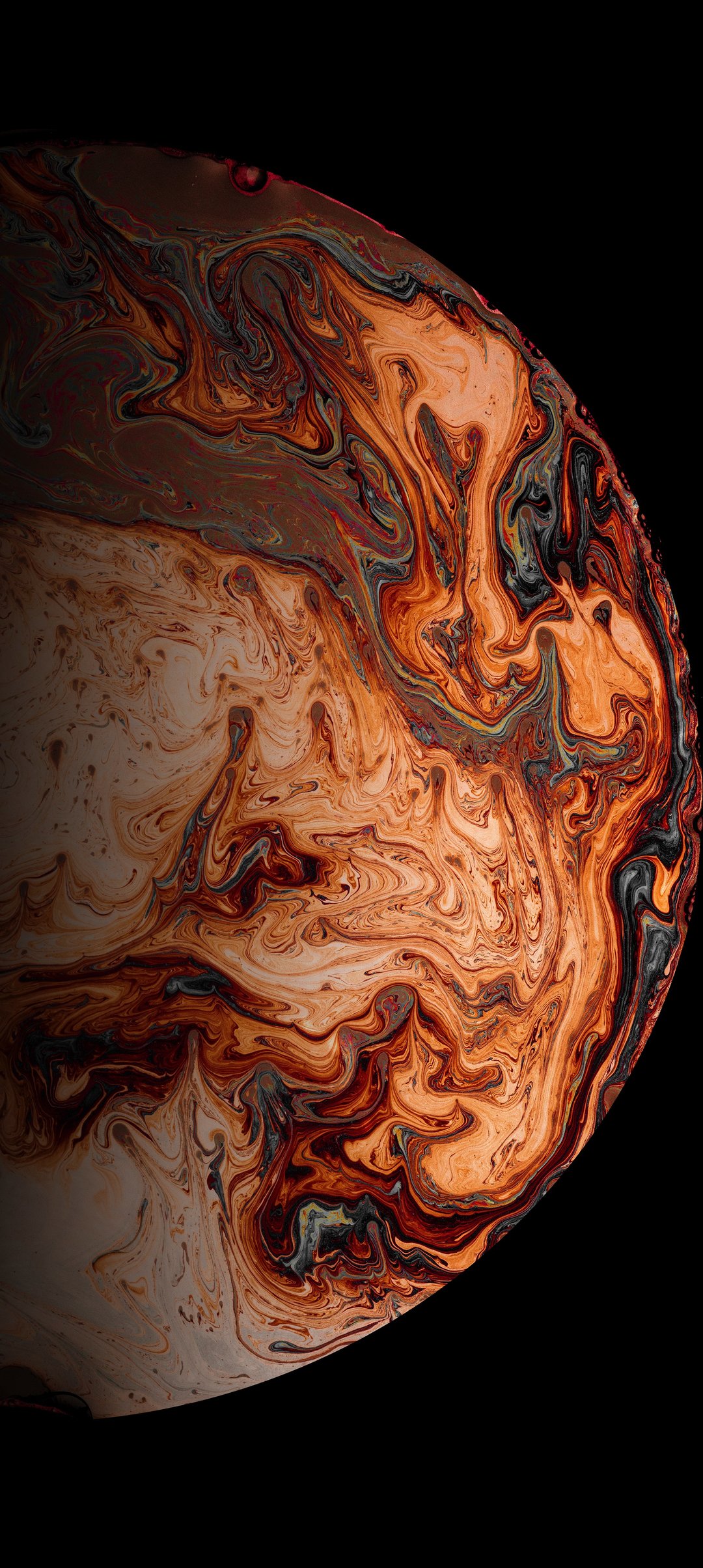 Swirling Marble Planet in Orbit - Wallpapers for Samsung Galaxy A13/A14/A53, Realme 12 Pro 5G, POCO M5 in 1080x2408 resolution